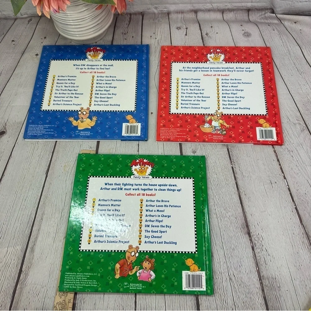Authur's family values Kids Storybook Set by marc brown 2001vol 12-14